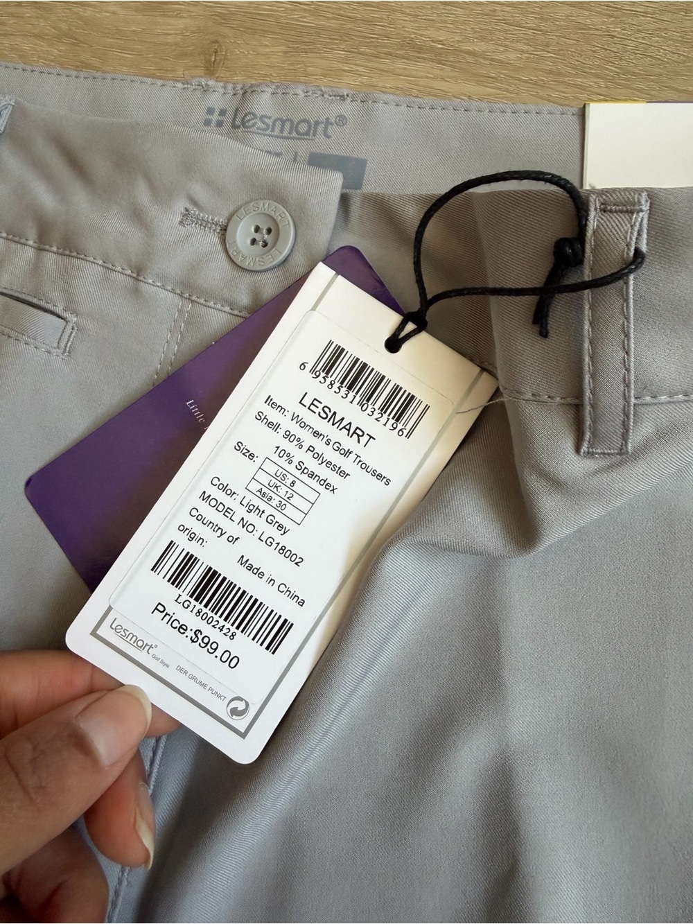 Women’s Lesmart Grey Golf Pants size 8 NWT - Picture 5 of 10